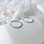 Срібні сережки з фіанітами (60001758)