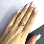 Серебряное кольцо с натуральным топазом 2.864ct, вес изделия 3,01 гр (2049326) 18 размер