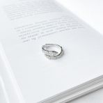 Серебряное кольцо с фианитами, вес изделия 4,23 гр (2144946) 17.5 размер
