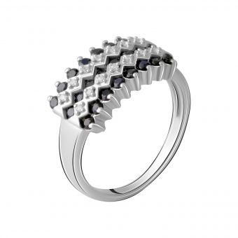 Серебряное кольцо с натуральным сапфиром 2.133ct, вес изделия 5,25 гр (2065425) 18 размер