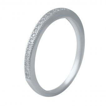 Серебряное кольцо с фианитами, вес изделия 1,52 гр (2036548) 16.5 размер