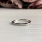 Серебряное кольцо с фианитами, вес изделия 1,52 гр (2036548) 16.5 размер