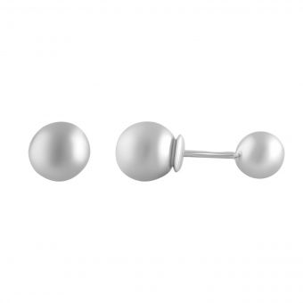 Срібні сережки без каменів (2094555)