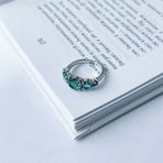 Серебряное кольцо с аквамарином nano 1.202ct, вес изделия 2,85 гр (2141396) 17.5 размер