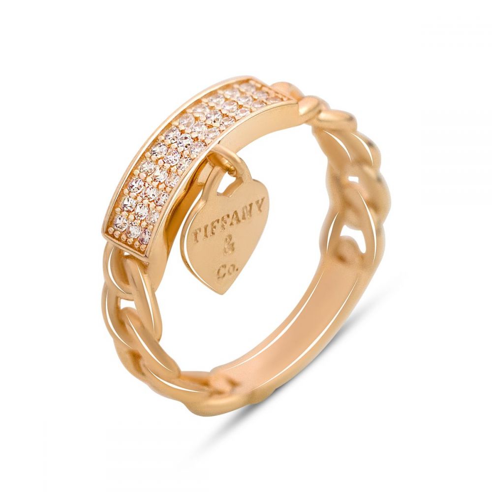 Золотое кольцо с фианитами 0.33ct (14779401) 18.5 размер