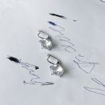 Срібні сережки з фіанітами (2152477)