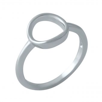 Серебряное кольцо с без камней, вес изделия 1,42 гр (2002239) 15 размер