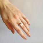 Серебряное кольцо с натуральным жемчугом 4.65ct, вес изделия 3,42 гр (2122449) 18 размер