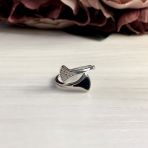 Серебряное кольцо с натуральным ониксом, вес изделия 2,51 гр (2038474) 16 размер