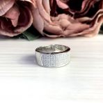 Серебряное кольцо с фианитами, вес изделия 4,55 гр (2049562) 19 размер