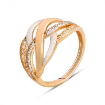 Золотое кольцо с фианитами 0.32ct (14662904) 17 размер