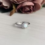 Серебряное кольцо с опалом 0.558ct, вес изделия 1,54 гр (2040798) 18 размер