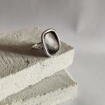 Серебряное кольцо с натуральным ониксом 5.781ct, вес изделия 7,69 гр (2125891) 17.5 размер