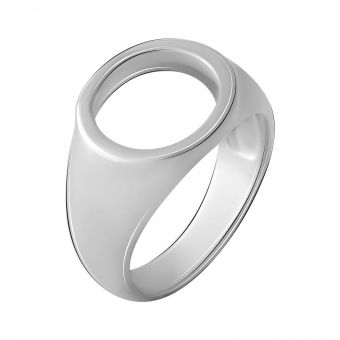 Серебряное кольцо с без камней, вес изделия 4,9 гр (2067863) 18 размер