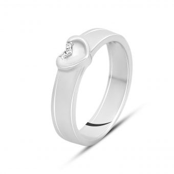 Серебряное кольцо с фианитами, вес изделия 3,55 гр (2143741) 19 размер