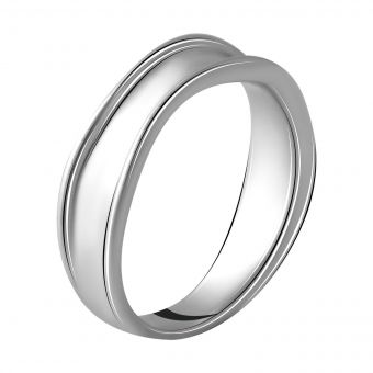 Серебряное кольцо с без камней, вес изделия 3,38 гр (2056751) 18 размер
