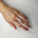 Серебряное кольцо с натуральным жемчугом барочным, вес изделия 5,32 гр (2041955) 16.5 размер