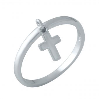 Серебряное кольцо с без камней, вес изделия 1,52 гр (2002185) 16 размер