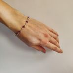 Серебряный браслет с натуральным рубином 7.1ct, вес изделия 3,58 гр (2118213) 1720 размер