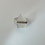 Серебряное кольцо с кошачьим глазом 4.033ct, вес изделия 3,44 гр (2107699) 17 размер
