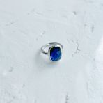 Серебряное кольцо с сапфиром nano 5.46ct, вес изделия 3,98 гр (2140276) 18 размер