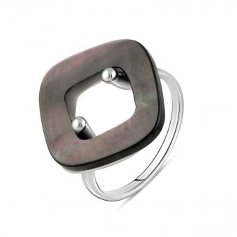 Серебряное кольцо с натуральным перламутром, вес изделия 4,13 гр (2108443) 17.5 размер