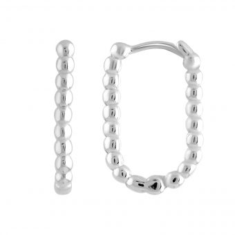 Срібні сережки без каменів (2109419)
