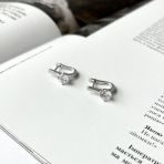 Срібні сережки з фіанітами (2138839)