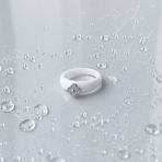 Серебряное кольцо с керамикой, вес изделия 4,4 гр (2153269) 18 размер