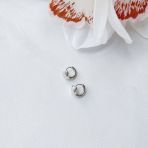 Срібні сережки без каменів (2147572)