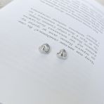 Срібні сережки без каменів (2147572)