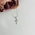 Срібний хрестик без каменів (2109570)