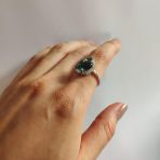 Серебряное кольцо с топазом Лондон Блю 3.014ct, вес изделия 3,61 гр (2127420) 18 размер