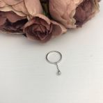 Серебряное кольцо с без камней, вес изделия 1,36 гр (2094562) 17.5 размер