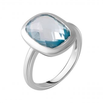 Серебряное кольцо с натуральным топазом 7.33ct, вес изделия 4,65 гр (2049487) 17 размер