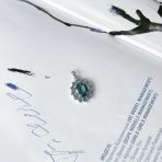 Серебряная подвеска с топазом Лондон Блю 3.762ct (2151784)