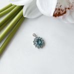 Серебряная подвеска Tiva с топазом Лондон Блю 3.762ct (2151784)