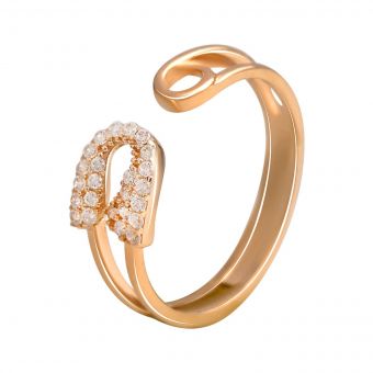 Золотое кольцо с фианитами 2.3ct (13343801) 17 размер