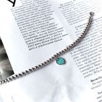 Срібний браслет з емаллю, вага виробу 6,12 г (2153320) розмір 1720