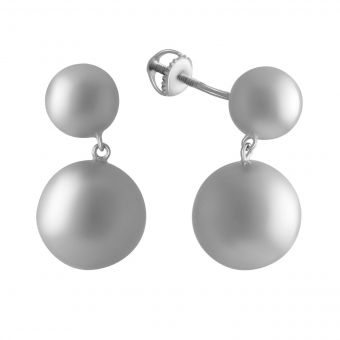 Срібні сережки без каменів (2067702)