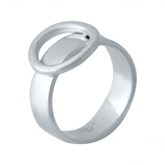 Серебряное кольцо с без камней, вес изделия 6,16 гр (2016304) 19 размер