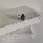 Серебряное кольцо с топазом Лондон Блю 4.408ct, вес изделия 3,69 гр (2127369) 18 размер