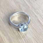 Серебряное кольцо с натуральным топазом 2.9ct, вес изделия 2,81 гр (1077948) 18 размер