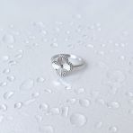 Серебряное кольцо с без камней, вес изделия 3,41 гр (2143529) 18 размер