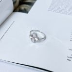 Серебряное кольцо с без камней, вес изделия 3,41 гр (2143529) 18 размер