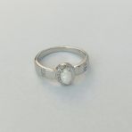 Серебряное кольцо с опалом 0.167ct, вес изделия 3,07 гр (2106852) 18.5 размер