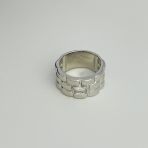 Серебряное кольцо с фианитами, вес изделия 8,88 гр (2102489) 17.5 размер