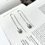 Срібні сережки без каменів (2137153)