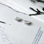 Срібні сережки з фіанітами (2152651)