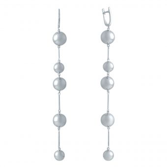 Срібні сережки з фіанітами (2006091)